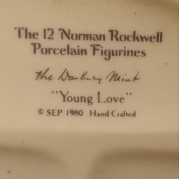 Danbury Mint - Norman Rockwell "Young Love" Figurine Collectible - Picture 9 of 10